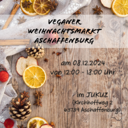 Save the date: Veganer Weihnachtsmarkt 2024